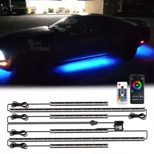 RGB LED Underglow Neon Light Strip Chasing + Bluetooth For Tesla Model S 3 X Y - Picture 1 of 15