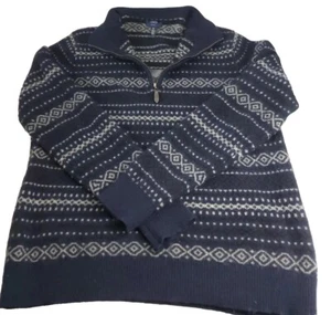 Lincs Men's Long Sleeve Quarter-Zip Lambswool Sweater, Size-XL - Picture 1 of 8
