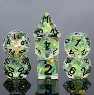 RPG Würfelset 7-teilig Poly W4-W20 "Solar Blade" DnD Rollenspiel Tabletop Magic - Bild 1 von 2