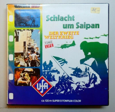 Super 8 Film Schlacht um Saipan der zweite Weltkrieg Tonfilm Color  H-20847 - Bild 1 von 4