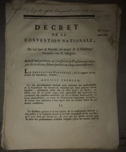 PENSIONS ACCORDÉES PAR LES MUNICIPALITÉS OU CORPS ADMINISTRATIFS.1794. - Imagen 1 de 1