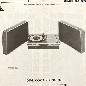 1968 General E Record Player T7C TU50-2 Wire Schematic Service Manual Vintage - Picture 1 of 2