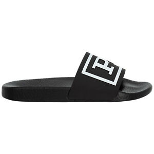 Polo Ralph Lauren slides men 809858277001 Black logo detail rubber shoes