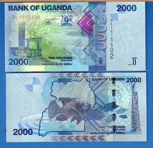Uganda P-50 2000 Shillings Year 2021 World Paper Money Uncirculated Banknote - Picture 1 of 1