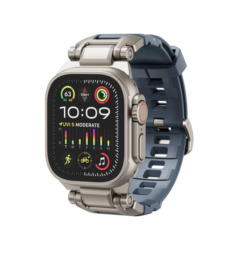 Correa de titanio para Apple Watch Ultra 2 49 mm/Serie 10/9 46 mm/45 mm/44 mm/42 mm Foto 1 de 4