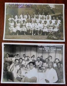Lote de fotos de grupo de recuerdos de la oficina de escuelas públicas de Filipinas 1957 x 2 originales - Imagen 1 de 6