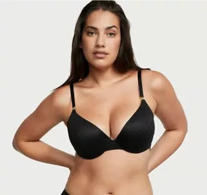 Neu mit Etikett Very Sexy Icon by Victoria's Secret Push-up-Halb-BH - schwarze Spitze - 36DDD - Bild 1 von 12