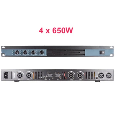4 Channel Digital Power Amplifier 5200 Watts Two Passages Stereo Speaker AMP - Image 1 of 4