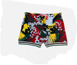 Orlebar Brown Herren Bulldog Island Life Gelb/Grün/Schwarz Club Tropicana Mid-Le - Bild 1 von 5