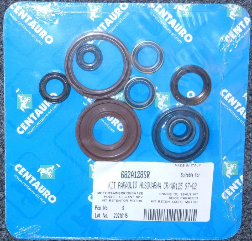 Husqvarna WR CR 125 1997-2002 9 piezas juego de juntas de motor 682A128SR Foto 1 de 1