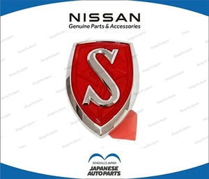 Nissan Genuine Silvia 240SX 1995-1998 S14 Red Hood Emblem Badge 65892-80F05 - Picture 1 of 1