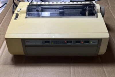 NEC Pinwriter Dot Matrix Printer P2200 w/ Cables ~ Powers On - Image 1 of 4