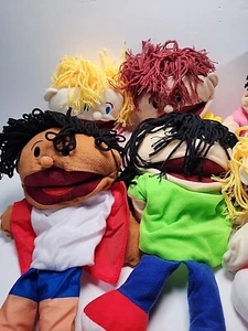 8 Hand Puppets for Kids, Multicultural Puppets with Movable Mouth (8 Pack) Bu... - Picture 1 of 6