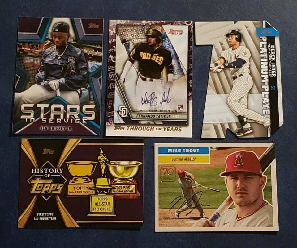 2021 Topps Series 1 INSERTS with Hall of Famers You Pick Trout Judge Acuna - Image 1 of 1