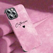 Personalized iPhone Custom Leather Phone 15, 14 Pro Case with, Print, Gift Idea
