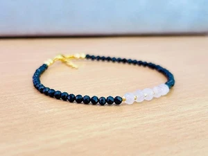 Bracciali di Perline Pietra di Luna e Spinello Flashy per Guarigione Emozionale 6-8" - Foto 1 di 10