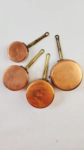 Französischer Stil Kupfer & Messing Messbecher Set 1/4 1/3 1/2 1 Tasse Set mit Ausguss - Bild 1 von 21