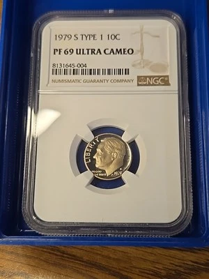 1979 S Type 1 Proof Roosevelt Dime certified PF 69 Ultra Cameo by NGC!!  - Image 1 of 2