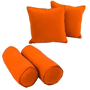 Blazing Needles Double-corded Solid Twill Throw Pillows with Inserts (Set of 4) - Picture 1 of 1
