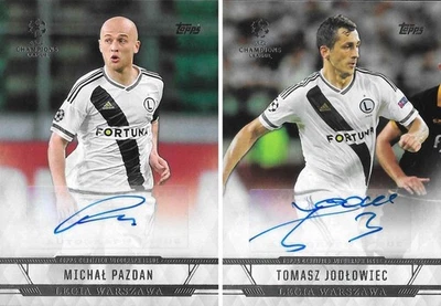 2016-17 Topps UCL Showcase Michal Pazdan Tomeasz Jodlowiec Legia Warszawa Auto - Image 1 of 4