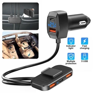 5-Port 5V/6.2A 31W USB Car Charger Cigarette Lighter Socket Charging Adapter - Picture 1 of 10