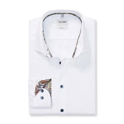 Camicia Da Uomo Olymp Level Five Body Fit Bianca 204084 00 - Immagine 1 di 3