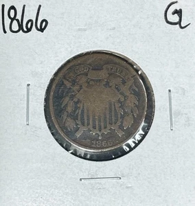 1866 TWO CENT PIECE ~ GOOD ~NICE COIN~ - Picture 1 of 2