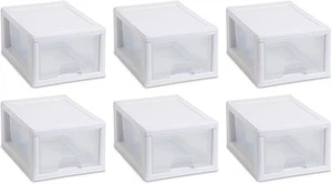 Sterilite 20518006 6 Quart/5.7 Liter Stacking Drawer, White 6 Quart,  - Picture 1 of 7