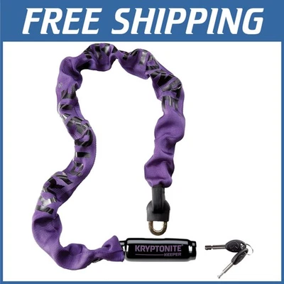 Keeper 785 Bike Chain Lock, Heavy Duty Anti-Theft - Purple - Image 1 of 4
