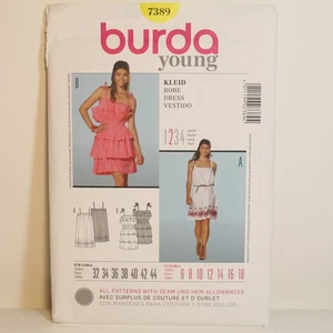 Burda Schnittmuster 7389 Damen / Young Semi Fitted Kleid Gr. 6-18 NEU UNGESCHNITTEN - Bild 1 von 3