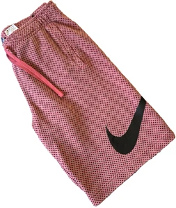 Nike Shorts Herren Medium Big Swoosh Polka Dot Fleece Sportswear Pink Schwarz - Bild 1 von 4