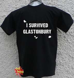 Camiseta I SOBREVIVIVE GLASTONBURY Festival de Música Todas las Tallas - Imagen 1 de 1