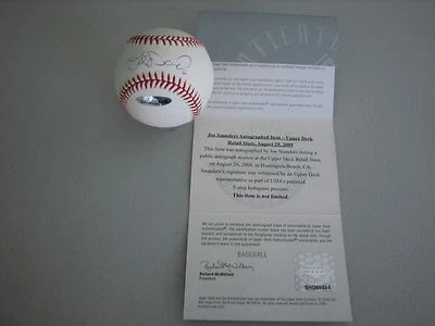 Joe Saunders Autografiado Firmado OML Béisbol - Cubierta Superior Testigo Foto 1 de 4