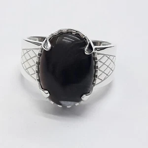 Natural Sulemani Aqeeq Hakik Ring 925 Silver Ring Birthday Gift Men Ring - Picture 1 of 4