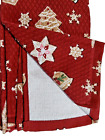 2-PK New Martha Stewart Everyday Reversible Terry Kitchen Towels Red Xmas Cookie