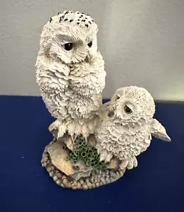 Owl Hamilton Collection Nesting Instincts Sculpture Watchful Eye Figurine 1994 - Picture 1 of 7
