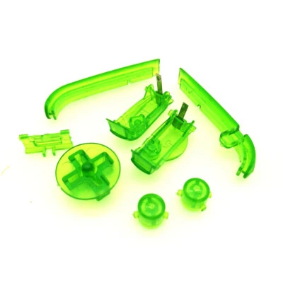 For GameBoy Advance GBA L R A B Frame Buttons Set Replacement -Clear Green - Image 1 of 2