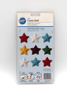 Wilton Candy Chocolate Stars Clear Plastic Mold 1 Design 12 Cavities NOS 2009 - Picture 1 of 3