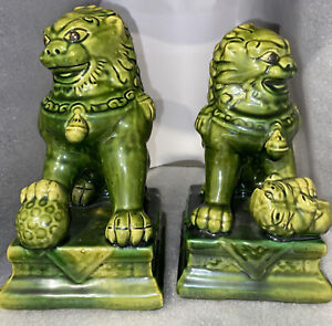 陶瓷古董中国foo 狗雕像、老式原版雕像| eBay