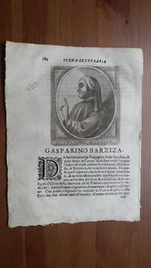 1664 Calvi Scrittori Bergamaschi: Ritratto Gasparino Barzizza (Bergamo-Milano) - Picture 1 of 1