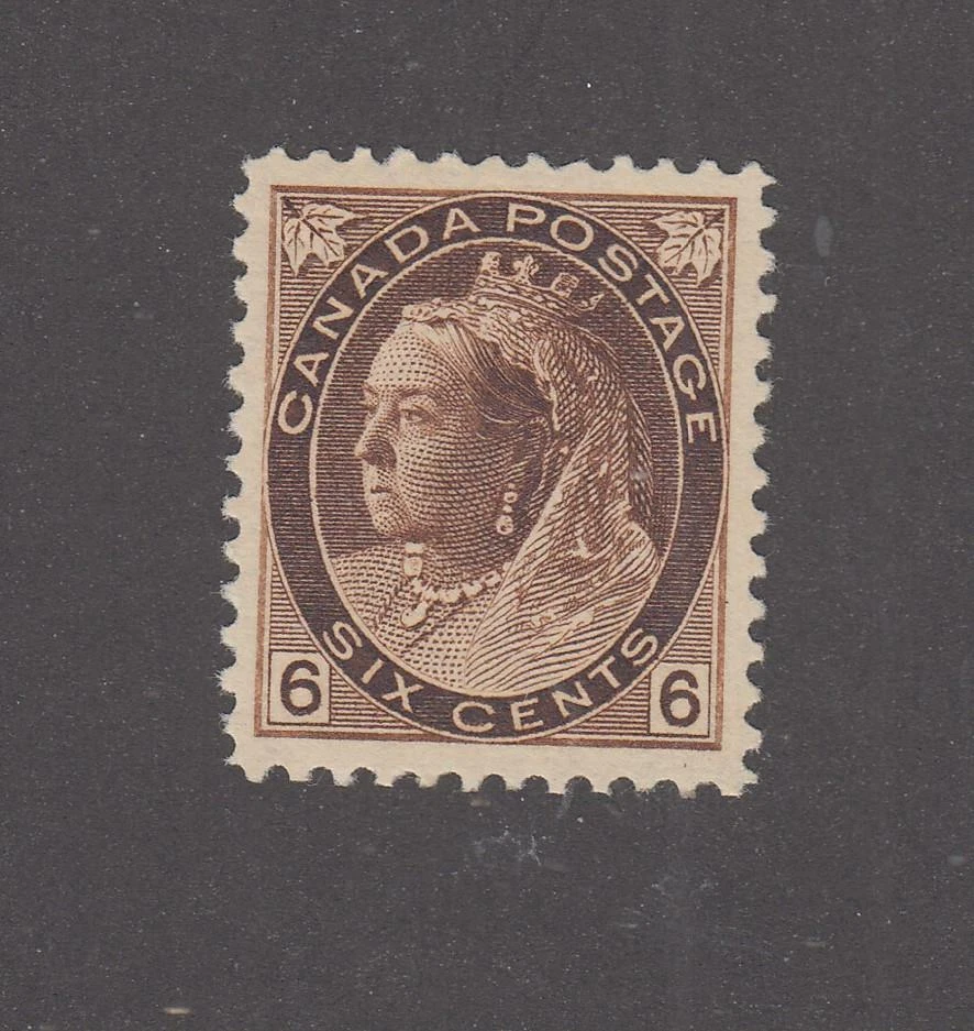 CANADA # 88 VF-MNH 6cts NUMERAL ISSUE WITH CERTIFICATE CAT VALUE $900 - Image 1 of 1