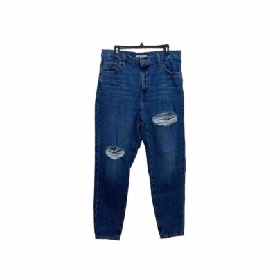 Levi's Medium Wash Destroyed Ultra High Waisted Mom Jean Size 32 - Image 1 of 4