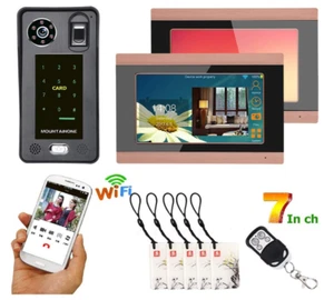 7 Inch WIFI Video Intercom System Fingerprint IC Card Video Door HD Camera APP - Picture 1 of 8