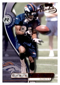 Absolute Playoff Chris Cole 2000 #d/3000 novato radiocontrol paralelo PWE Broncos #212 - Imagen 1 de 2