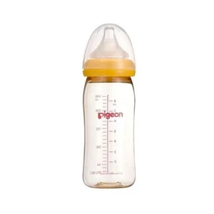 Pigeon Softouch Peristaltic Plus Wide Neck Bottle BPA & BPS Free PPSU 240ml - Picture 1 of 9