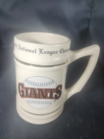 Vintage MLB San Francisco Giants 1989 Championship Beer Mug & World Series Cover