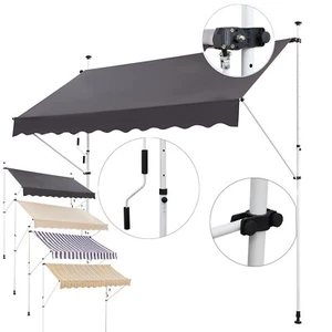 Klemmmarkise Balkon Markise Garten Sonnenschutz einziehbar ohne Bohren Klemmbar - Bild 1 von 49
