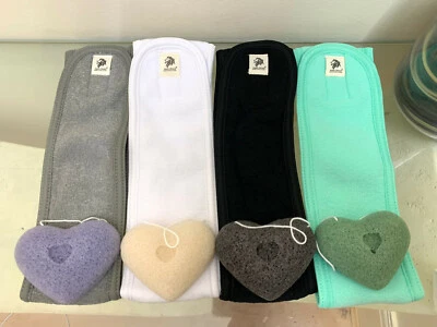 HASH DIRECT Natural Konjac Exfoliating Sponge Spa Scrub For Face - Makeup Hair Band Remover