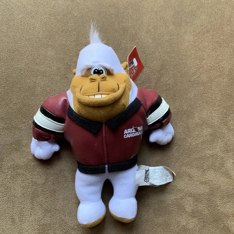 2001 NFL Play by Play 12" Arizona Cardinals RARE White Gorilla Plush New W Tags! Cover