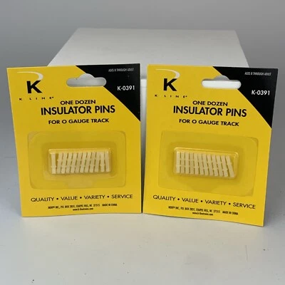 K-Line K-0391 O Gauge Insulator Track Pins 2 Packs of 12 (24) New K 391 - Image 1 of 3